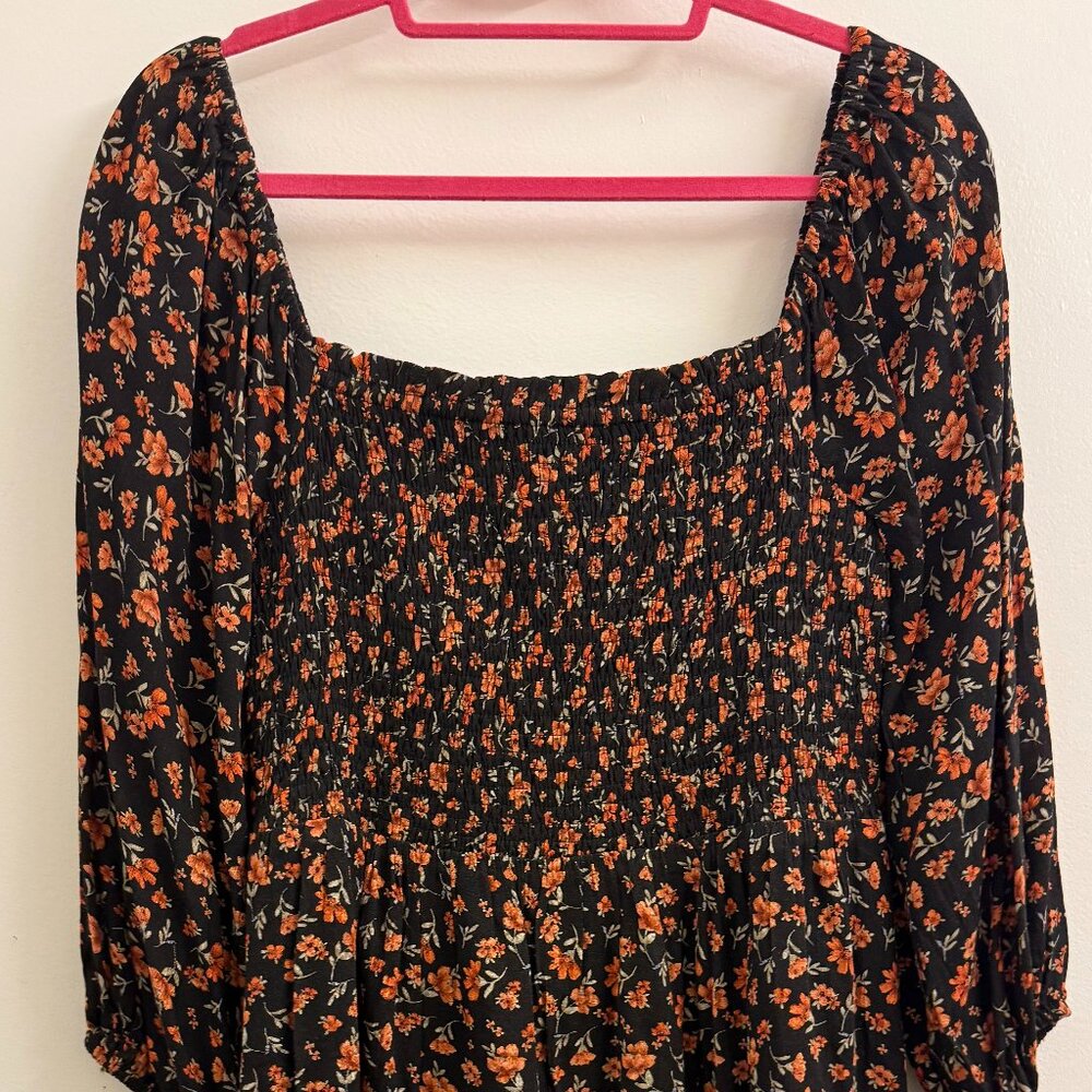 Lost + Wander Orange Party Mini Dress